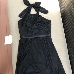 🖤 David’s Bridal Halter Lace Bridesmaid Dress